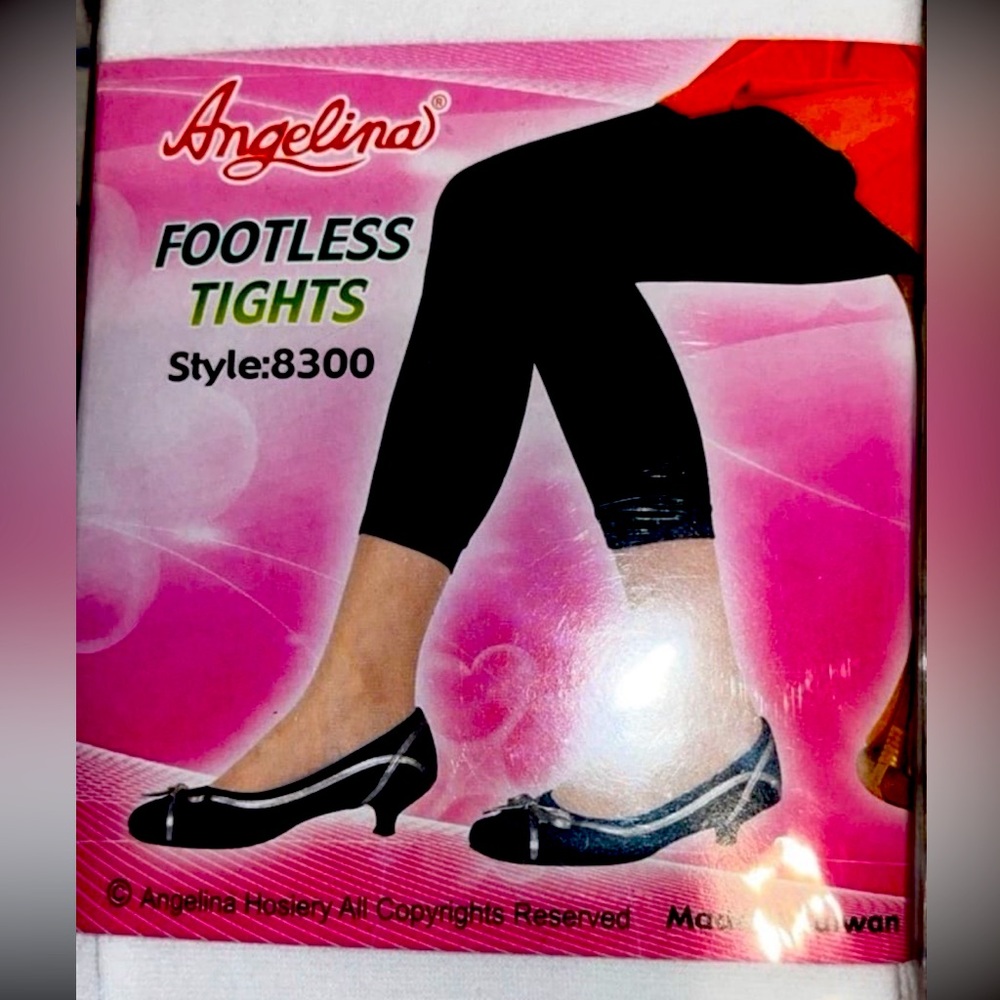 One Size Fits All White Footless Tights